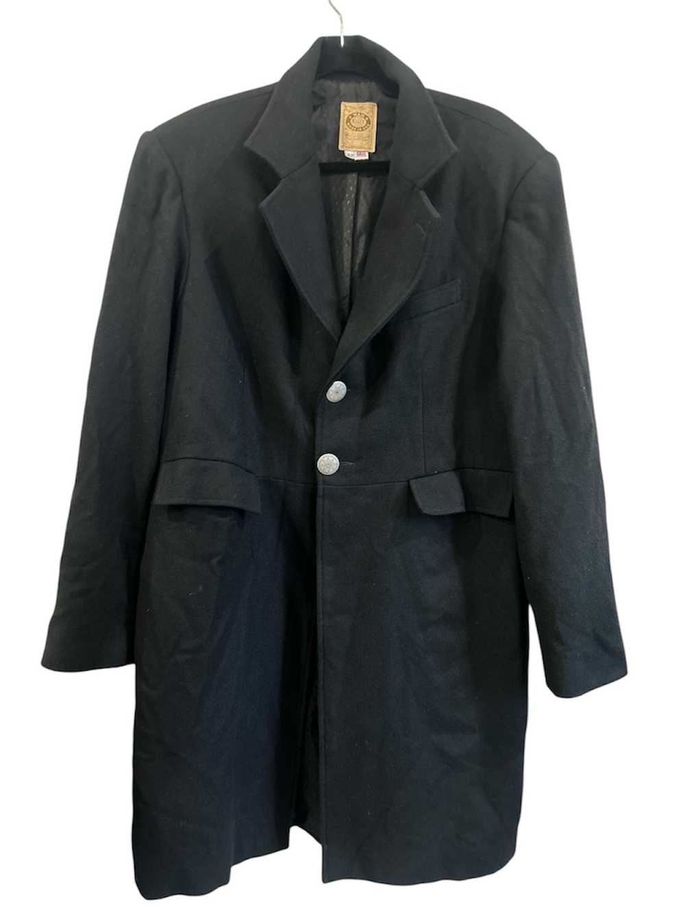 Vintage Wah Maker wool Old West Frontier coat black Size 42